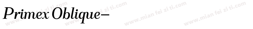 Primex Oblique字体转换